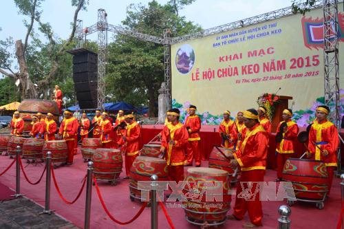 Màn trống hội trong lễ khai mạc. Ảnh: Thu Hoài/TTXVN